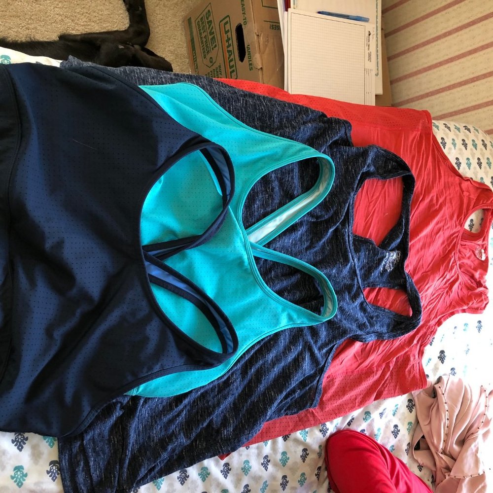 Workout tops and bras